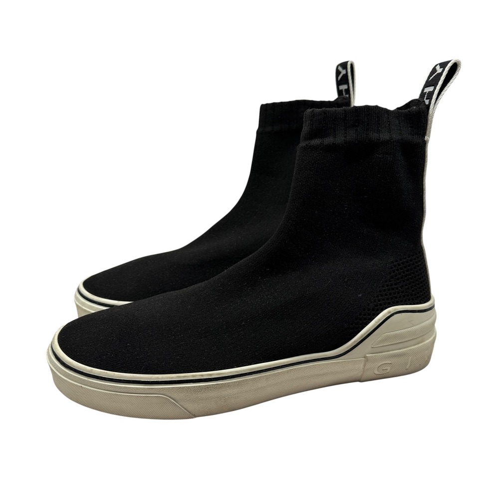 Givenchy George V Black Knit Sock Sneakers High Top Logo EUR 39 Made in Italy